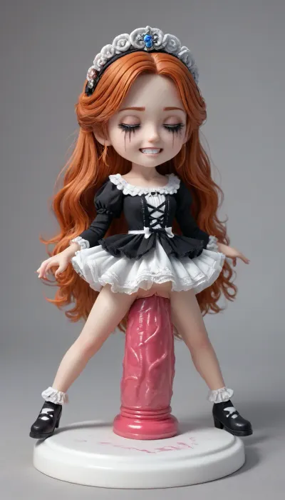 SnowStyle, x-ray, high quality fantasy art of a beautiful adorable super cute girl fairy made of red snow, glowing within, delicate figurine, kawaii, chibi, mature, (old milf:1.1), adorable, ginger, big ass, flexible, spreading legs, arched back upwards, goth, 30 year old, very long hair, (belly bulge:1.5), (skinny:1.6), ginger heir, Squatting, (clenching teeth, eyes closed, eyes closed hard:1.4), crying, tears down her face, (pain expression face:1.3), (((Giant pussy BlackDildo))), hyper massive huge extreme insane pussy dildo, Largest dildo possible, huge pussy toy, full body view, extremely wide dildo too big for girl and stretches pussy to breaking point, hyper extreme dildo wider than her thigh, pussy dildo, extreme insertion, hyper insertion, Biggest dildo imaginable, show full body in view, victorian, dress, ruined makeup, <lora:SDXLFestiveSnow:.1>, <lora:victorian_dress-XL-2.0:2>, <lora:crying:2>, <lora:ruined1:.8>