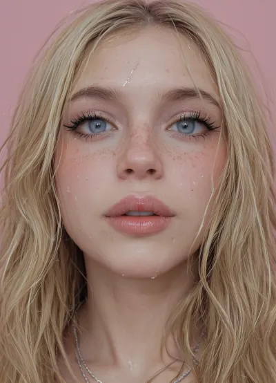 ultra closeup, porn, pornography, (blonde:1.3), xxx, pink background, water, wet clothes, tight sch00l dress, teeny, teenie, youthful, soft face, plump cheeks, photo studio, little t33n, grunge, hot pink, dusty, neon, russian woman, big lips, medium tits, front view, tiny tits, purple, fringe, evil russian girl deep hypnosis, cheeky, sly, mischievous, bi, high quality photograph, porn perfection, pornification, AI perfection, perfect sexual desire, tight, pure evil, taunting, arousal, lust, (unusual, pupils), •••hannahowoxl, eyesi, xdlx, very, dark, focused, flash, photo, solo, bangs, eye, focus, face, close-up, sparkle, looking, at, viewer, glowing, eyelashes, <lora:HannahXL:.8>, <lora:xdlx_style:.8>, <lora:sdxl_darkflash_v6-000060:.7>, <lora:flash_photography-000009:.8>, <lora:Jeweled eyes-NAI:.6>