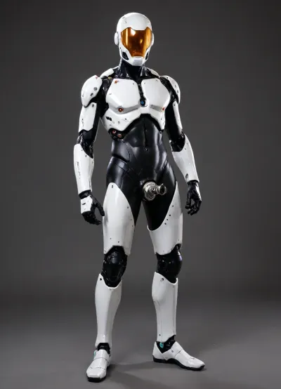 Full-body depiction, T-1000 as an erotic robot capable of changing its shape.