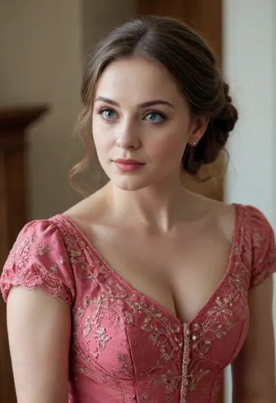 Молодая красивая девушка, 25 лет, блондинка, короткие волосы, прическа каре, небольшая грудь, обнаженная девушка, голая девушка, на заднем фоне красивые деревья, вокруг девушки в кругу стоят одетые мужчины