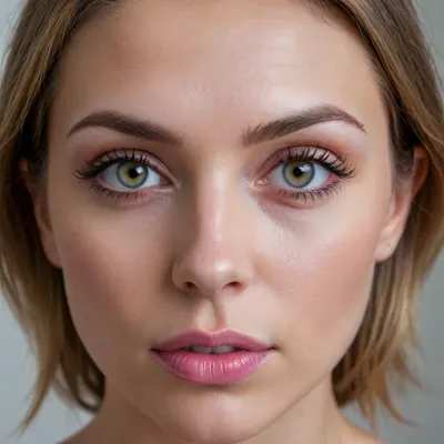 ((full body view)), 38 year old MILF, naked adult woman, 1.76 meter tall, 59 kilogram weight, firm 34C cup breasts, perfect round normal breasts, detailed breasts, hard nipples, long neck, perfect ears, top model face, thin face, symmetrical face with high cheekbones, Beautiful Cheek, no makeup, Beautiful Mouth, detailed lips, pink lips, sharp hazel eyes, symmetrical eyes, detailed eyes, perfect vibrant eyes, same eye shape, detail irises, symmetrical pupils, very thin eyebrows, visible shoulder blade, (Russian:.4), (Ukrainian:.4), (Norwegian:.6)