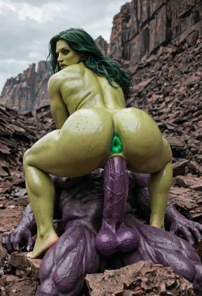30+
Muscular
Confused Face
Short length
Tentacles
Full Body
Green skin She-hulk, thanos, impact, thrust, action, grappling, shattered rocks, impact crater, sweaty, nude, gigantic cock, pubic hair, sex, extreme anusstretching, glowing puffy anus