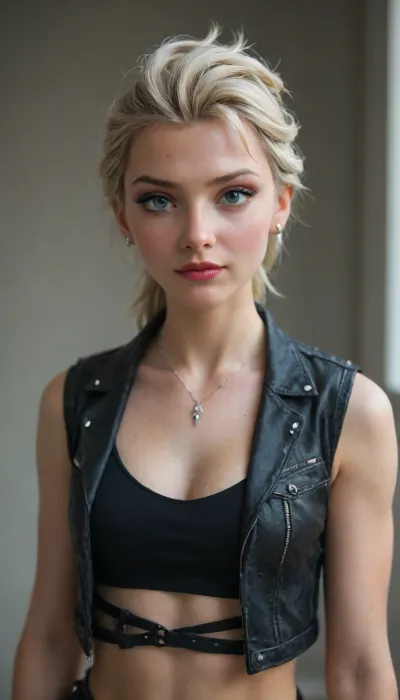 Elsa from frozen, making out with a punk alt girl