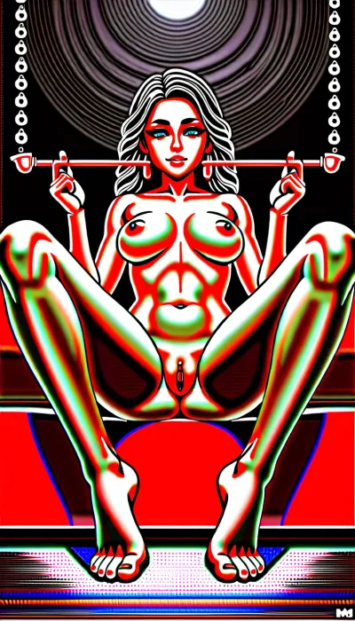 Inside a lavish harem tent, sitting with legs spread wide, full body frame, nude, barefoot, beautiful toes, smoking a water pipe, thick smoke clouds billowing, fingers spreading wet pussy lips, glistening arousal, heavy-lidded eyes, relaxed expression, low angle shot, hazy atmosphere, erotic pose, thick smoke curling around body, intimate view, sensual mood, BadX, BigMuff, luxur10us, h4r3m, VapeXL, <lora:BigMuff:2>, <lora:luxur10us_h4r3m:2>, <lora:MONA:2>, <lora:VapeXL-08:2>