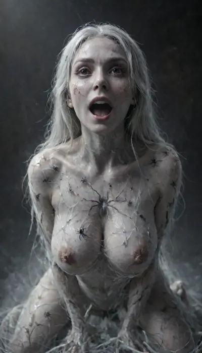 spider woman, spider bottom, big breasts, spider legs, spider web spider butt, spider backside, spider's underside, Spider, monster, creature, jumping, spider, ais-spiderz, 4r4chn1d, <lora:SpidersXL:2>, <lora:Jumping_Spider_Lora-000009:2>, <lora:Spiders_Style_SDXL:2>, <lora:4r4chn1dXL:2>