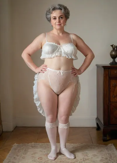 An elderly English aristocrat wearing long patterned trousers from the Victorian era an elderly aristocrat of the Victorian era in transparent underwear of the 19th century vintage., ((cameltoe)), white transparent knee-length knickers with embroidery and ruffles, (((knickers:1.4))), (aristocrat woman with fat folds and cellulite:1.1), Big ass Wide hips big thighs.knickers trousers of the Victorian era, (((flatchested:1.4))), tpsp, <lora:Torpedo_Tits_Anime-GMR-000007:.8>, FRESHIDEAS, Supermodel, <lora:FRESHIDEAS Supermodel:.8>, 1880_dr3ss, 1890_dr3ss, 1900_dr3ss, 1905_dr3ss, 1910_dr3ss, Fortuny, <lora:Belle_Epoque_Dresses_1880-1914_XL:.8>, cameltoe, <lora:cameltoe XL:.8>