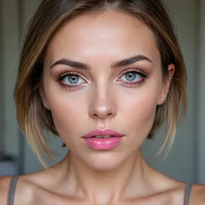 ((full body view)), 38 year old MILF, naked adult woman, 1.76 meter tall, 59 kilogram weight, firm 34C cup breasts, perfect round normal breasts, detailed breasts, hard nipples, long neck, perfect ears, top model face, thin face, symmetrical face with high cheekbones, Beautiful Cheek, no makeup, Beautiful Mouth, detailed lips, pink lips, sharp hazel eyes, symmetrical eyes, detailed eyes, perfect vibrant eyes, same eye shape, detail irises, symmetrical pupils, very thin eyebrows, visible shoulder blade, (Russian:.4), (Ukrainian:.4), (Norwegian:.6)