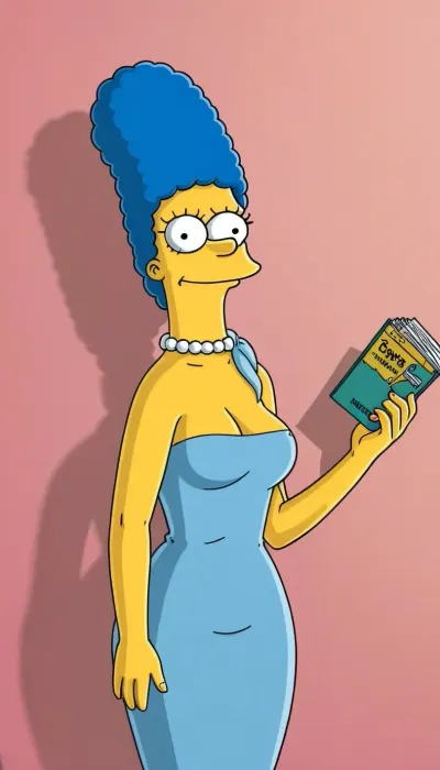 (Marge Simpso from the TV series "The Simpsons"), 80's animation, (animated drawings like Marge simpson), (simpsons drawing style), full nude, hfmarge, the, simpsons, blue hair, Simpstyle, <lora:hfmarge114:2>, <lora:SDXL-Simpstyle-Lora-v2-r16:1.6>