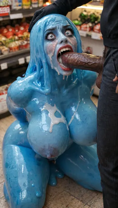 completed leggings, supermarket, rondom oral Deepthoat, hair perfect, back view perfect eyes, ultra hd, (rondom angle), (rondom pose), (rondom view), (masterpiece:1), hard nipples, perfect anatomic body, ass up, ultra detailed, masterpiece, arched back, detailxl, 35mm photograph, film, professional, 4k, hdr, photographic, ultra high details, back light, best quality, proper physics, volumetric lighting, golden hour lighting, dramatic shadows, rich details, nature-inspired color palette, big hypermuscular black men, (enlarged gaping rectum:1.3), swollen white cocks with veins, proper anatomy, breast squeezing, passionate kissing, big black cocks, tongues sticking out, (volumetric lighting), (maximum quality:1.5), (high resolution:1.5), (ultra realism:1.5), (maximum detailed:1.5), detailed body, detailed skin, hyperrealistic, (strong penetration:1.2), extreme graphics, shocked expression, beautiful hands, naked, copious creampie, facial, belly, tight, perfect, breasts, cutout, clothing, deepthroat, blowjob fuck, penis in her mouth, reveals, ((a slime man is glowing transparent blue body)), surprised expression, (holding the head:1.1), (forced blowjob face fuck:1.2), show only the face, (huge dick:1.1), (cum face:1.3), (scared face:1.5), (rage face:1.3), super hair, (big breasts:1.2), (big thighs:1.4), perfect teeth, (looking up:1.2), (visible teeth:1.4), (open mouth:1.3), (brown dick:1.1), (wide eyes:1.3), <lora:LCMTurboMix_Euler_A_fix:2>