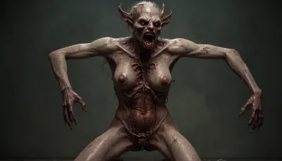 {, (((putrid demon:1.9))), (((defecating:1.89))), true}, mutilated arms concept, art, realistic, dark, theme, low, light, ab0m, <lora:Concept Art DarkSide Style LoRA_SeaArt Furry XL 1.0:2>, <lora:ab0m:2>