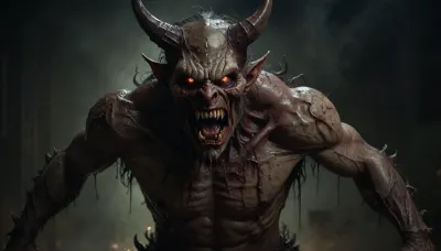 (((putrid demon))), concept, art, realistic, dark, theme, low, light, <lora:Concept Art DarkSide Style LoRA_SeaArt Furry XL 1.0:2>