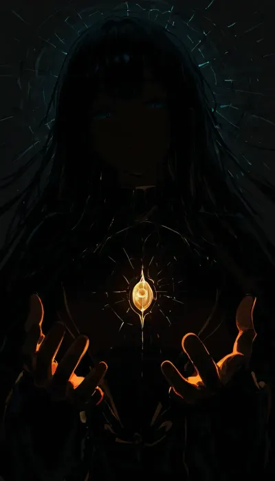 A short film in the style of a **cinematic trailer** based on *Dune*, showing the Bene Gesserit **Awakening Ritual**. **Visual Style, ** Dark, slow-paced, with elements of psychological horror and mysticism—like the films of Denis Villeneuve, but with an emphasis on **feminine power and sacred danger**.A dark chamber in the bowels of the Bene Gesserit fortress on Wallach IX. The camera pans along the walls covered in ancient symbols until it rests on the figure of the Reverend Mother—tall, motionless, with icy blue eyes glowing in the dim light. She holds a crystal vessel containing the Water of Life, the liquid inside pulsating with an ominous blue light.The Bene Gesserit mother freezes. Her eyes glow blue, she smiles slowly, and presses her palm to her chest, (a symbol of the ritual's completion), . The camera pulls back. The final shot, the reflection from the vessel containing the Water of Life fades, like a last hope.Technical details, Shot, ARRI Alexa Mini LF, anamorphic lenses for soft vignetting and highlights.Lighting, Unidirectional, (as in Greg Rukowski's work), —the shadows are deep, the face is illuminated by a cool blue, and the Water of Life glows from within.Color, Dark shadows + orange accents, (as in *Dune 2021*), but with an intensification of blue for a mystical feel.Atmosphere, The ritual should feel simultaneously sacred and cruel—the viewer should be both intrigued and terrified. Reverend Mater is not an antagonist, but a priestess for whom pain is merely a tool. The ending leaves a sense of mystery."Key mood references, Visuals, Bene Gesserit scenes from *Dune, Part Two*, (2024), .Lighting, Roger Deakins' work in *Blade Runner 2049*, (shadow/light contrast), .