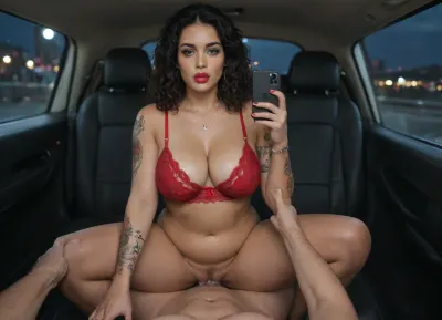 Car sex, backseat, night time, dark out, Chubby Slutty, bimbo, freeuse, lingerie, Drunk, Tattooed, cheating Latina, BBW, breeding, no condom, POV phone video, video for ex, cheating revenge, frizzy black hair, heavy makeup, dark red lipstick, cowgirl riding, creampie, impregnation.