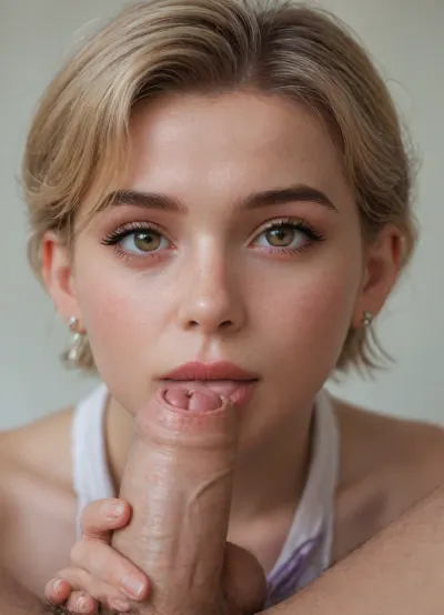 handjob, close up, flaccid cock, biting foreskin, ((sucking foreskin)), focus foreskin, (large foreskin:2), blonde retro shag cut, hazel eyes, hands on balls, caressing balls, soft face, sharp jaw, large eyebrows, large eyes, thin nose, dark eyeliner, trimmed pubic hair, precum, lacey white blouse, lavender tie, sultry, excited, <lora:SDXLHighDetail_v6-000005:1.2>, supermodel, face, big, lips, <lora:Beautify-Supermodel-SDXL:.8>