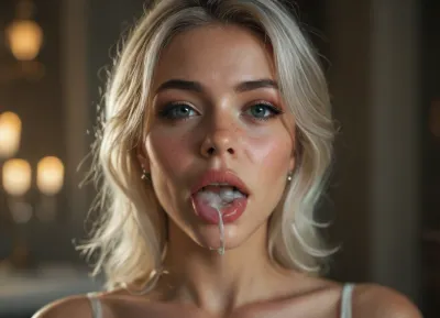 Beautiful Italian woman, slender body, 38 years old, intriguing light gray eyes, (smoky eyes), (elegant and angular facial features, stereotypical Italian woman:1.4), dark unkempt hair. High-resolution digital photograph offering a detailed view of the inside of an open human mouth. Close-up of the face and mouth, (the mouth occupies most of the image space:1.5), . The image should show the teeth, gums, tongue, uvula, and throat in realistic with natural light, the face and mouth filled with cum liquid viscous, the mouth dripping with excess sperm., <lora:style_lora_realis:.8>, <lora:AdvancedEnhancerXLv2:.8>, <lora:BUT_SDXL_SHS:.8>, <lora:add-detail-xl:1.5>