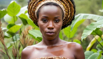 Cinematic, 35mm, 4K, Ultra photorealistic, full portrait of the most beautiful African woman in the world.