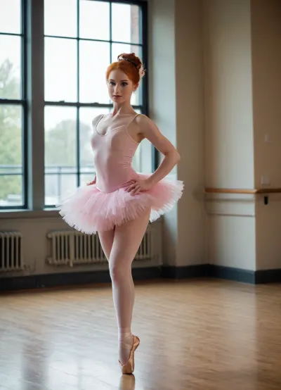 sexy dance instructor. Redhead. ballerina. tutu. exquisite ass