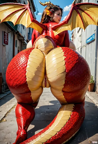 (Dragon:1.3), Dragon perfect ass, (Dragon big breast:1.3), Dragon very scaly skin, Tight pussy, (High detailed entire photo), different angels per photo, Dragon tail, Dragon wings, Golden Jewellery, (Extremely scaly hyper realistic skin:1.3), hyper realistic, high detailed, aniduskxl, (High, Resolution), (More, Details), (8K), <lora:Better Anime Backgrounds - [Background] - SDXL Version 1:1.6>, <lora:AnimeSDXLv2:1.2>, <lora:checkpoint-e100_s400:2>