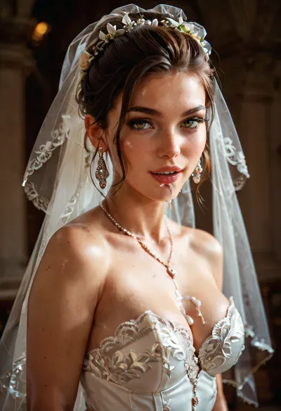bride gets cum in her ears