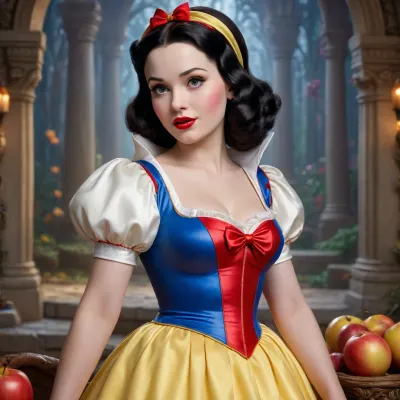 slutty disney snow white from the 1937 cartoon film.
