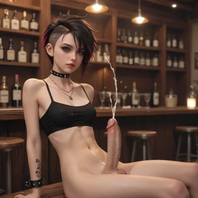 futa skinny emo Punk Old in Bar futa cum bdsm futa cumshot futa Kondom bdsm leder futanari Tranny