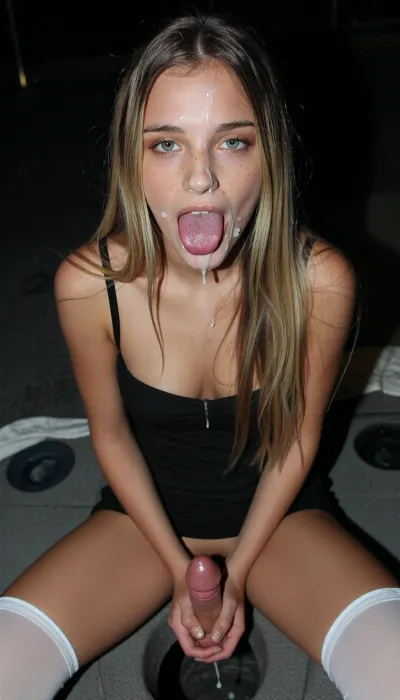 (((indian skin:1.95))), (((sit on toilets))), ((glory hole)), 2 holes right and left, erected penised, staekinglight, pcpcpc, (((blonde hair))), (long straight hair), (freckles), (slim), (small breasts), (25 years old), (green light eyes), wearing a black dress, relaxed, mini, dress, (night:1.5), dark scene, Radiant, Darkness, holding cock from glory hole in her hands, kneeling, ((bird eye view)), saliva drooling, jerking off cock, (legs spread:1.2), (white panties down her knees:1.2), (pubic hair:1.7), (masturbating:1.4), her pussy, (orgasmic face:1.2), cum in mouth, cum dripping, excessive cum overflow, excessive cumshots, cumming, facial, cum on her face, cum on hair, excessive amount of cum, (tongue out:1.25), opened mouth, downblouse, nipslip