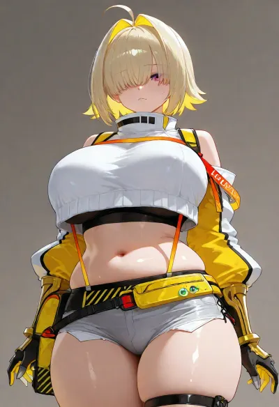 (Elegg from Nikke), solo, (simple background)
