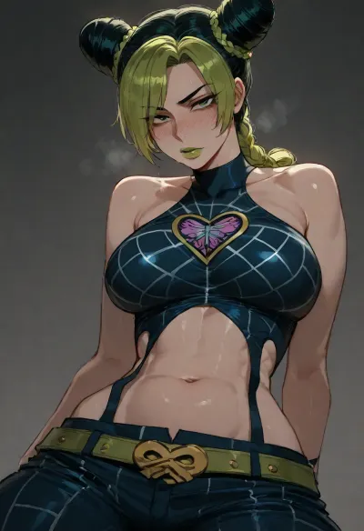 (Ratatatat74), (jolyne cujoh), solo, looking at viewer, <lora:ratatatat74-000050:.8>