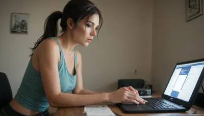 Lara Croft is at the computer playing *Tomb Raider* just for fun—Lara Croft from 2026 is playing as the older version of Lara Croft from 2008.