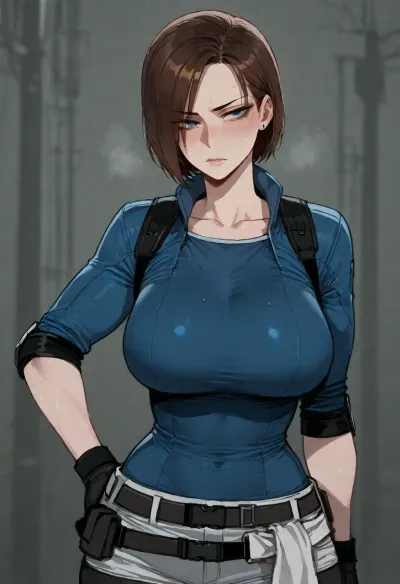 (ratatatat74), (Jill Valentine), solo, <lora:ratatatat74-000050:2>