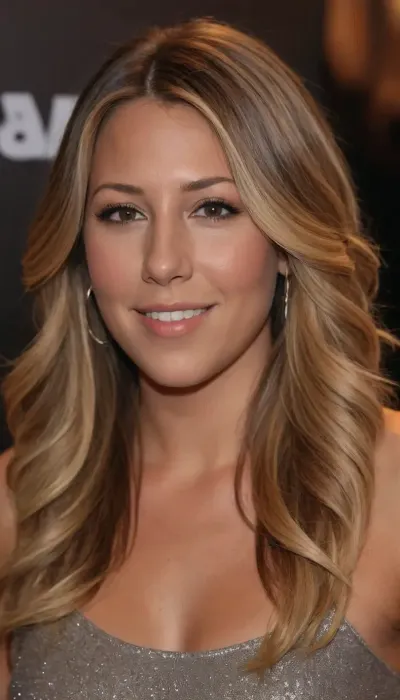 Create a upper-body-portrait from the hip to the head of Colbie Caillat at the age of 18. She has light ash-brown to caramel-brown, honey-blonde, ash-blonde, and champagne-blonde hair with light-blonde highlights and ombré tones—featuring soft color transitions from light brown to blonde, brunette, and light caramel.