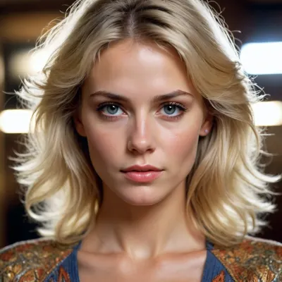 1980s blonde female portrait
