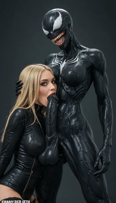 futanari with big dick and big balls, crazy futanari model, sensual look, attractive, seductive futanari, seductive eye contact, dinamyc venom, hot symbiote, venom suck dick of futanari, beautiful futanari, big dick with big balls, flirting, rounded ass, Extremely detailed detailed skin.beautiful sensual, sensual sucking, venom deeptroath, Bellre8, <lora:Bellre8:1.5>, <lora:Realistic_People_V1:1.1>