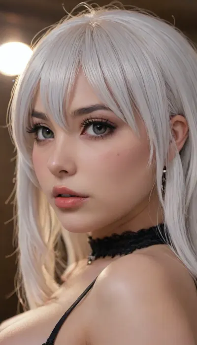 cinematic film still of, Reika Kitami a profile side face of a woman with a cross earrings looking at camera Anime Manga Girl, shallow depth of field, vignette, highly detailed, high budget, bokeh, cinemascope, moody, epic, gorgeous, film grain, grainy, <lora:Reika Kitami:1.5>, p1sceus, black, hair, bangs, lips, <lora:Pisceus:.8>, Azami, Esdeath, Eros, lingerie, Uzaki, <lora:AsianDollCosplay_v1.0:.8>