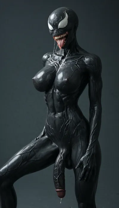 futanari with big dick and big balls, crazy futanari model, sensual look, attractive, seductive futanari, seductive eye contact, dinamyc venom, hot symbiote, venom suck dick of futanari, beautiful futanari, big dick with big balls, flirting, rounded ass, Extremely detailed detailed skin.beautiful sensual, sensual sucking, venom deeptroath, Bellre8, <lora:Bellre8:1.5>, <lora:Realistic_People_V1:1.1>