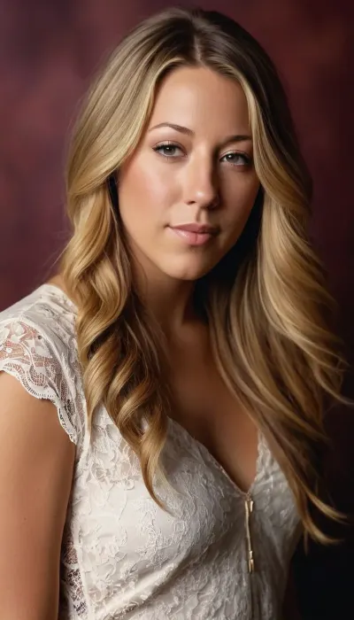 Create a upper-body-portrait of Colbie Caillat at the age of 18.
