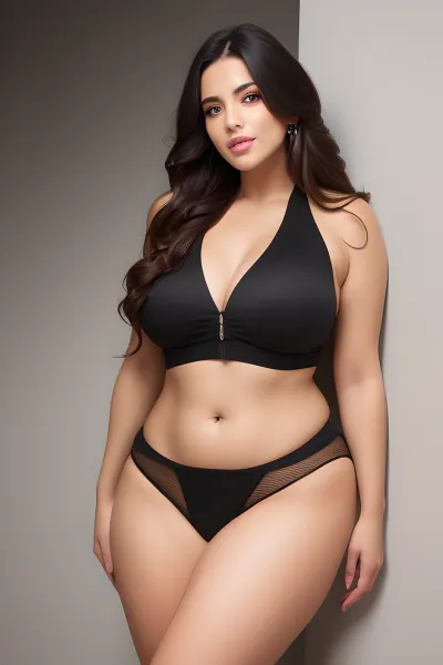 La femme allemande dans la photographie éditoriale de mode a été un modèle étonnant avec de gros seins et un corps complet, créé à l'aide de techniques hyperréalistes pour créer une image incroyablement réaliste d'elle