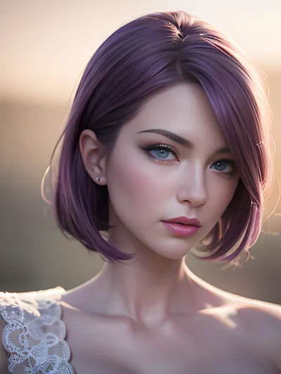 complex 3d render ultra detailed of a beautiful porcelain profile woman face, ((looks very sweet)), ((full body, slim body, naked, cleavage, showing boobs)), ((purple hair, blue eyes), , :1.5), 150 mm, beautiful studio soft light, rim light, vibrant details, luxurious, hyperrealistic, anatomical, facial muscles, elegant, octane render, DSLR, 8K, high quality, analog style, professional, detailed skin texture, detailed hair texture, detailed pores, best quality, highest quality, cinematic lighting, ((sweet face)), (volumetric lighting), extremely detailed CG unity 8k wallpaper, focused, 8k wallpaper, 4k wallpaper, extremely detailed, ultra realistic, photorealistic, sharp focus, absurdres, (HDR:1.2), (high contrast), photograph, detailed and intricate, instagram, ((top shot)), highly detailed, digital painting, artstation, concept art, smooth, illustration, cinematic, pink, Florist, at, night, <lora:Flower Print Bikini by Stable Yogi:.5>