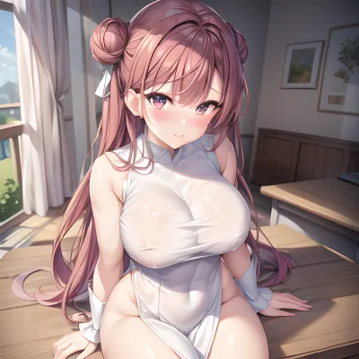 A IA gerou uma imagem de uma menina peituda e esbelta com seios grandes e perfurando olhos de prata. Ela tinha iluminação perfeita, melhor sombra e corpo magro. Seu rosto era bonito com uma iluminação perfeita, melhor sombra e corpo magro. O fundo