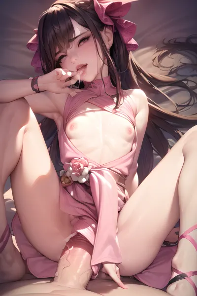 Ein Mädchen mit hyper-detailed Gesicht und perfekte Beleuchtung saugen auf einem Kerl Penis, während er weinen Tränen der Freude. Sie hat perfekte Beleuchtung, realistischer Mund, sehr detailliertes Gesicht und perfekte sichtbare Nippel. Ihre Muschi ist auch durch sichtbar