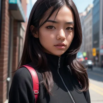 Um impressionante rosto UHD de 20 anos com HDR hiper realista, alta qualidade e uma orelha hiper detalhada