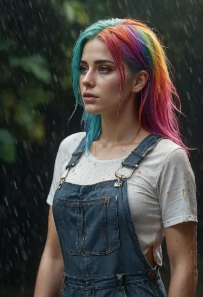 В зажженной комнате молодая женщина с радугой сидела перед компьютером, ее глаза приклеены к экрану. Она была окружена беспорядком проводов и платы, но она, кажется, не заметила. Ее глаза