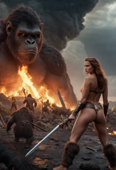 В мире хаоса и разрушения женщина овладевает своим мечом против сил хаоса. Она владеет топором из молнии, и ее меч сделан из дыма. Орки - скелеты с мечами для оружия, в то время как орки