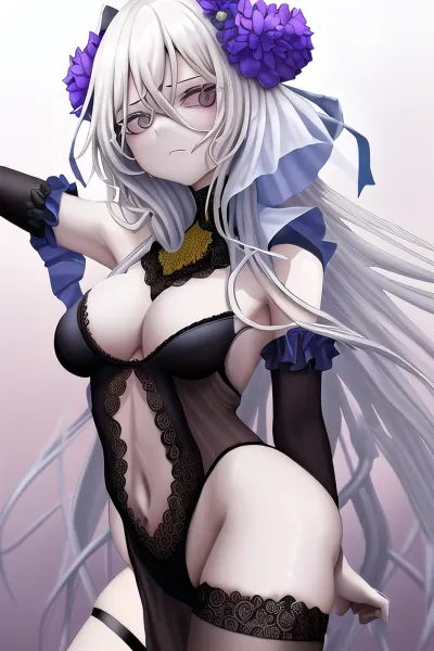 Eine Frau in einem Bild hatte einen vollen Haarkopf, aber sie war auch ein Nudist. Sie liebte es, nackt zu gehen und die Sonne auf ihrer Haut zu genießen. Ihre großen Augen sahen immer auf den Himmel, indem sie detaillierte Bilder von sich selbst mit