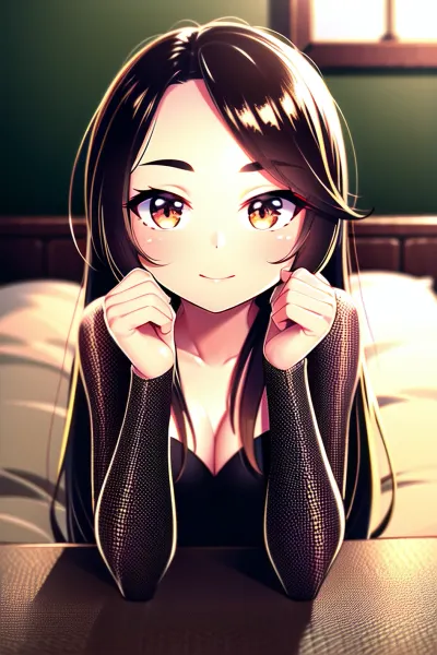 Женщина на картинке представляет собой шедевр разрешения 8k с безупречной кожей, сложными деталями и жизнеподобным освещением. Ее одежда реалистична, и ее тело выглядит так, будто оно может держать все. У ее лица идеальная рука, которая выглядит так, будто она может держаться