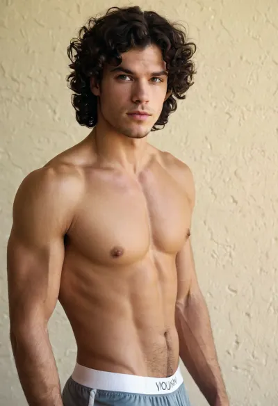 The young adult man sat alone in his room, scrolling through his phone. Suddenly, he heard a knock at the door. He opened it to find a woman standing there with a mischievous grin on her face. She pulled off her shirt