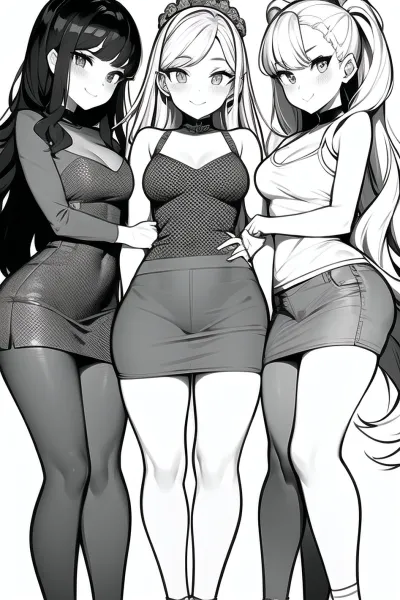 masterpiece, 3young adult girl, powerpuff young adult girl, <lora:sakura_v1:.5>, lineart, monochrome, <lora:animeoutlineV4_16:.5>