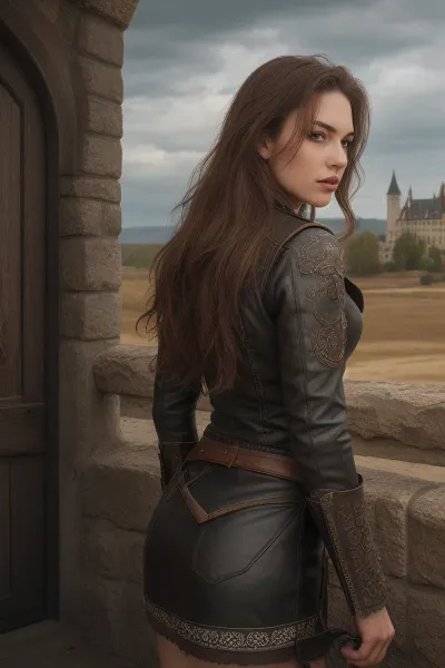 The best picture of a girl cowboy was taken in a castle background, with her holding a gun and wearing a cowboy hat and gun. The scene was filled with beautiful castles and mountains, adding to the beauty of the scene