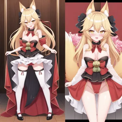 Senko San, la pequeña chica sin vestido y pelo, estaba de pie delante de la ventana de la tienda. Tenía una foto de sí misma en su mente y quería que se hiciera realidad. De repente, vio una versión en miniatura