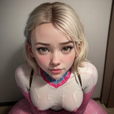 Gwen Stacey was 수줍은 소녀 누구 was never experienced the pleasure of having 그녀의 얼굴 covered 에 cum. 1 일, 그녀는 피터 파커의 영웅을 보여주는 사진에 흠뻑 취하고 즉시 그의 견고한 좋은 모습과 결정적인 태도와 사랑에 빠졌다